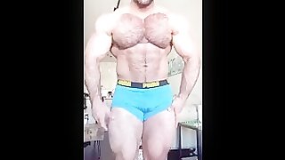 Hairy flex show!
