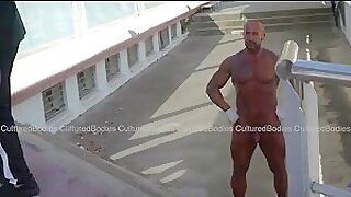 Bodybuilder Nude Backstage