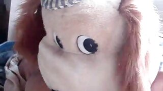 Hot dude masterbating using a stuffed toy dog (no cum)