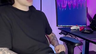 Young boy jerking while playing a game