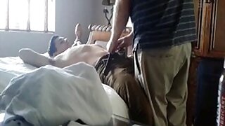 Old white fag sucks sexy young dude's cock