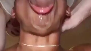 Very thick monster cock enters a deep cave