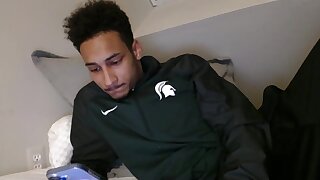 He shows off his ass doggy and spreads his hairy musky hole