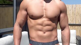 5  Muscle daddy Levy Van Wilgen Gay Cock Cum