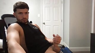 He cums thick loads of cum and eats it all up towards the end