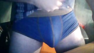 Horny hunk shows off his big hard uncut cock on webcam