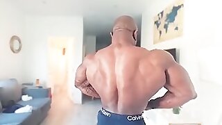 Pro African Black BB Ajax Muscle Pose & JO