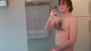 Hot boy jerking his cock.