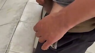 Public restroom jerk off