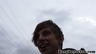 Euro assbanged doggystyle in public