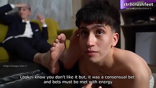 Str8crushfeet first time feet worship