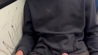 Cute twink blows a huge load on the train - ThisVid.com