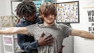 Twink Offers to Follow the Demands of The Mall Security Guard - Copfucks