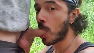 Sucking big daddy cock