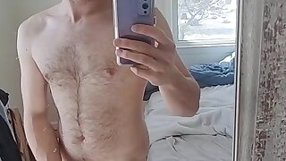 Horny Otter faggot mirror jerk off