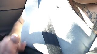 Horny Bodybuilder Driving Back From The Gym