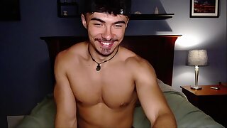 He shows off his hairy ass and fingers it nicely