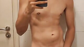 Greek cute guy jerking