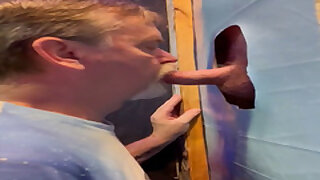 Old toothless cunt chews that nut right on out! - watch him work!!