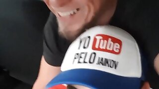 Daddy dicks junior in the car before heading home...