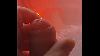 IFOslave playing and cumming with my cock in bath