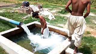 Paki villager enjoying tubewell