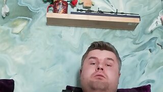 I was horny again. So I decided to sniff some poppers and stroke my cock. My leather jacket makes me horny