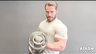 AIRONMUSCLE.COM Bodybuilder Pump Up and Worship PREVIEW
