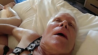 Amputee Old Man Grandpa Gets His Dick Sucked