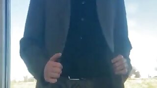 Man wank his meat at work