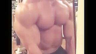 Jacked Muscle Stud Working Out