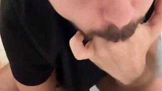 Ordered my lebanese faggot to gag himself on cam. He's a good obedient boy