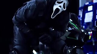 Hot biker bro in leather.