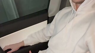 Wanking in a car