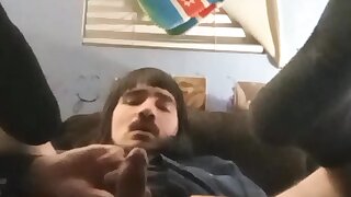 Twink showing off nice dick and ass