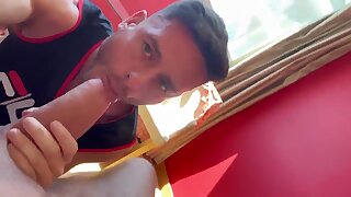 Beautiful eyed bottom gets fucked good and takes a creampie