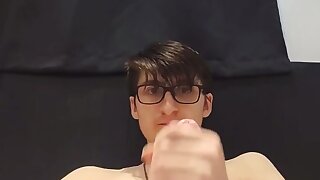 Bwc nerd shows off his big cock pt 2