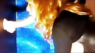 Blowjob practice for a horny crossdresser