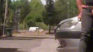 Hung dude loves stroking his cock in public