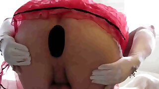 ABDL Diapered sissy Peter Went anal gaping with huge 12inch black cock