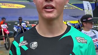 Watch this cute motocross rider get interviewed before a race.