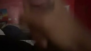 Black 18+ jerking off and cums