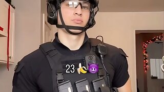 Watch this cute FBI twink in uniform.
