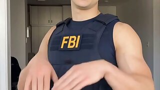 Watch this cute FBI twink in his uniform.