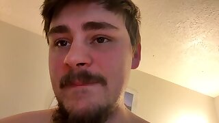 He shows off his big hairy ass and spreads it to show off that nice pink butt hole