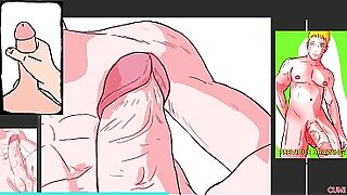 Muscular Male Torso Holding Huge Erect Cock - No Face Visible Big Thick Dick Close Up