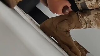 HOT ASIAN SOLDIER CUM IN TOILET