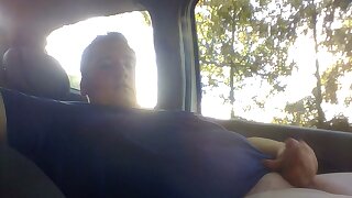 Beautiful Chub Jerks And Shoots His Load In His Car