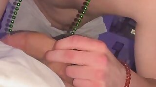 Hot college guy experiments sucking off his friend