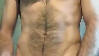 Hairy men jerk off